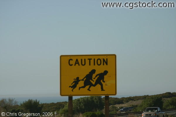Caution:Illegal Immigrant Crossing